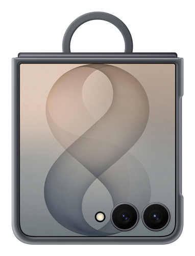 Samsung Galaxy Z Flip 8 Siliconen Back Cover met Magneet Zwart, afbeelding 2