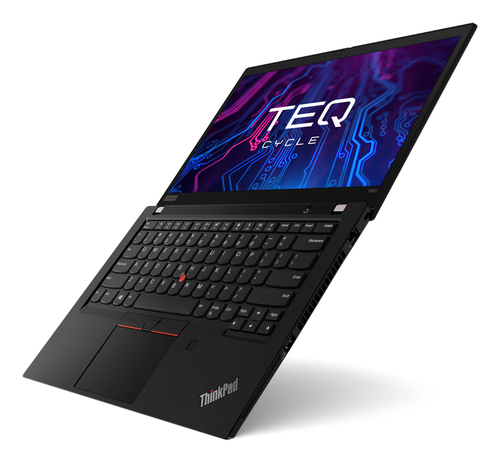 Teqcycle Lenovo Thinkpad T490 Intel® Core™ i5 i5-8365U Ноутбук 35,6 cm (14") Full HD 16 GB DDR4-SDRAM 256 GB Твердотельный накопитель (SSD) Wi-Fi 5 (802.11ac) Windows 11 Pro Черный Северные страны