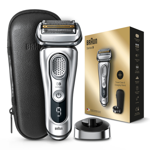 Braun Series 9 9359s Latest Generation Electric Shaver, Charging Stand, Case, Silver