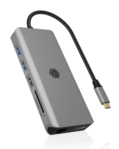 ICY BOX IB-DK4061-CPD Проводная USB 3.2 Gen 1 (3.1 Gen 1) Type-C Серый