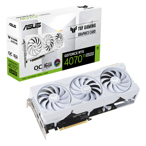 Tarjeta de video ASUS TUF-RTX4070TIS-O16G-WHITE-GAMING 