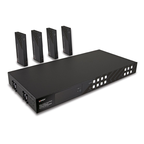 Lindy 38345 AV extender AV transmitter & receiver Black