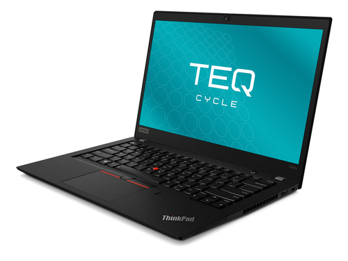 Teqcycle Lenovo Thinkpad T490s Intel® Core™ i5 i5-8365U Ноутбук 35,6 cm (14") Full HD 16 GB DDR4-SDRAM 256 GB Твердотельный накопитель (SSD) Wi-Fi 5 (802.11ac) Windows 11 Pro Черный Испанский