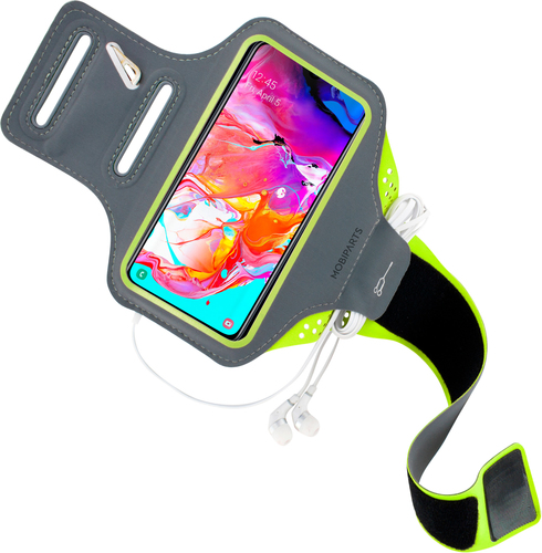 Mobiparts Comfort Fit Sport Armband Samsung Galaxy A70 (2019) Neon Green – image 2