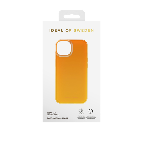 iDeal of Sweden Clear Case iPhone 13 / 14 Orange Spritz – image 2