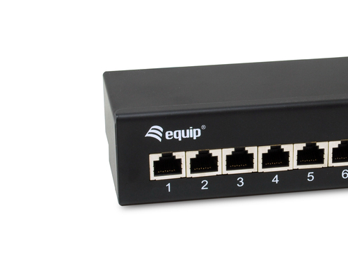 Equip Patchpanel 8x RJ45 Cat6A 19" FTP 1HE Premium zwart, afbeelding 3