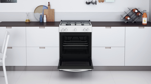 Indesit IS67G1KMW/E/1 Freestanding cooker Gas Black, White – image 7
