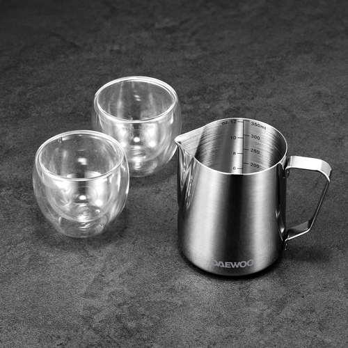 Daewoo Digital Display 20 Bar Espresso Machine FIlter Coffee Maker Pro Milk Frother in Silver - Silver - Size: One Size - image 8