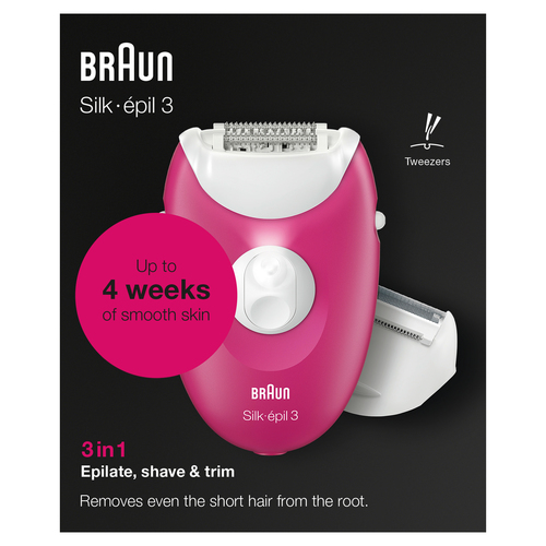 Braun Silk-épil 3 81768911 epilator 20 tweezers Pink – image 3