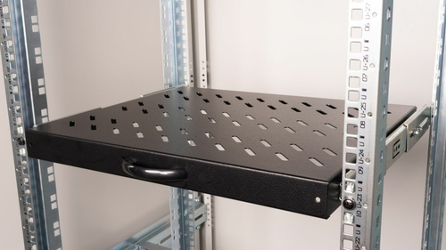Equip legplanken variabel 19" voor Serverschränke, 1U 60cm zwart, afbeelding 3