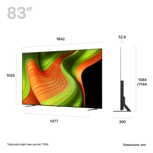 80"-84" LG B5 83" OLED AI 4K Ultra HD Hdr Smart TV 2025 - OLED83B56LA, Brown - image 2