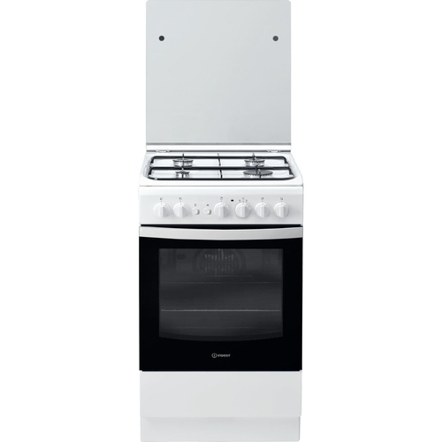Indesit IS5G2PHW/IT Freestanding cooker Gas Black, White