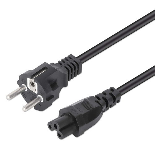Manhattan Power CEE 7/7 Strøm IEC 60320 C5 Sort 1m Strømkabel