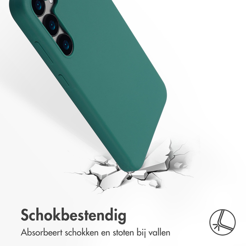 Accezz Liquid Silicone Backcover Samsung Galaxy S24 Plus - Forest Green, afbeelding 3