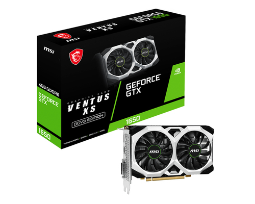 VGA MSI GTX 1650 D6 VENTUS 2FAN PCIE 30 128 BIT 1620MHZ 12 GBPS GEFORCE GTX 1650 D6 VENTUS XS OCV3 - GEFORCE GTX 1650 D6 VENTUS XS OCV3