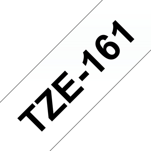 Original Brother P-Touch TZ161 36mm Tape - Gloss Black on Clear - image 1