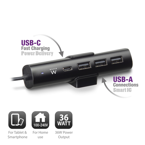 Ewent EW1317 mobile device charger Universal Black AC Indoor – image 2