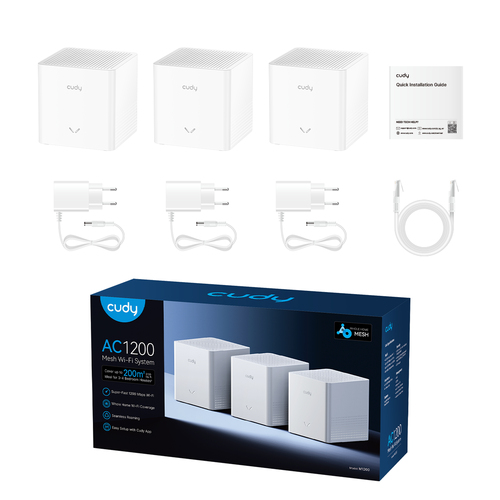 Cudy AC1200 Mesh Wi-Fi System (3-Pack) mesh router, afbeelding 3