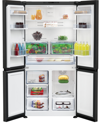 Beko GN446224VPZ Frost Free Multi-door American Fridge Freezer - Black Steel - E Rated, Black - image 3