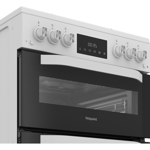 Hotpoint HDG6GDCW 60cm wide Double Oven Gas Cooker - White - image 6