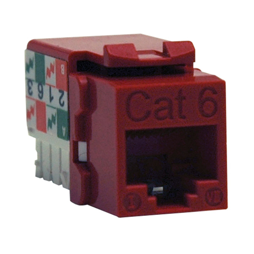 CONECTOR KEYSTONE JACK 110  PUNCHDOWN CAT6/CAT5E ROJO  - N238-001-RD