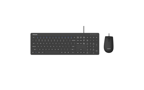 Philips 2000 series SPT6217B/93 keyboard Mouse included Universal USB QWERTY English Black