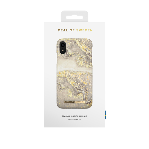iDeal of Sweden Printed Case iPhone XR Sparkle Greige Marble