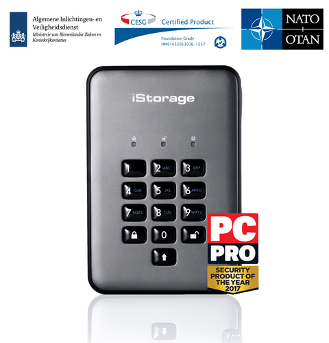 iStorage IS-DAP2-256-500-C-G 500GB diskAshur PRO2 HDD