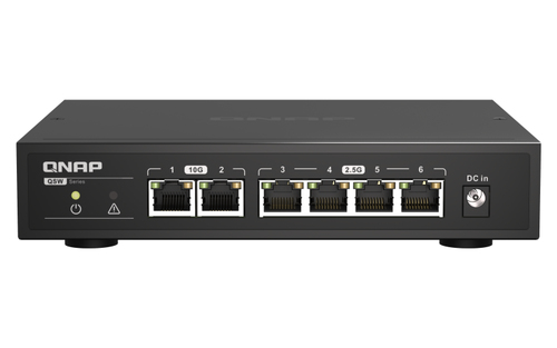 QNAP QSW-2104-2T сетевой коммутатор Неуправляемый 2.5G Ethernet (100/1000/2500) Черный