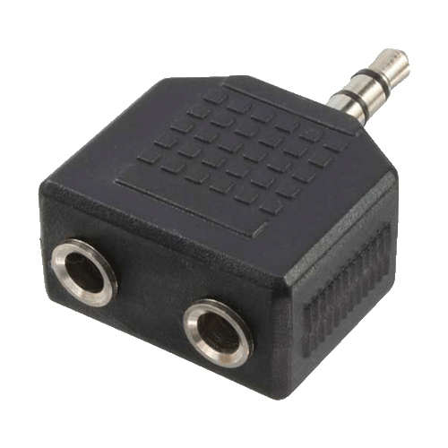 Product image: LogiLink CA1002 cable gender changer 3.5mm 2x3.5mm Black