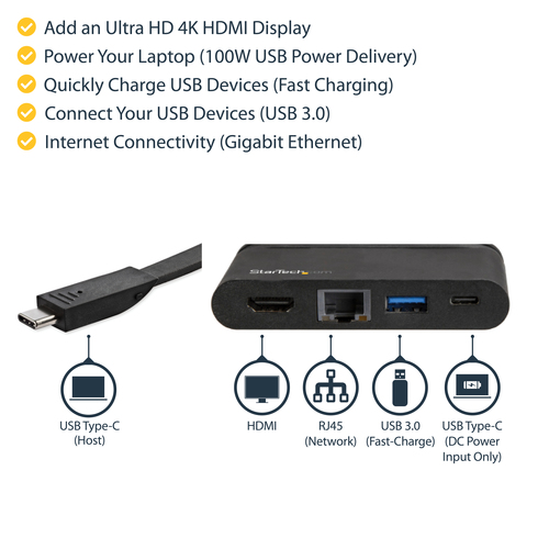 StarTech.com USB C Multiport Adapter - Portable USB-C Dock with 4K HDMI – image 4