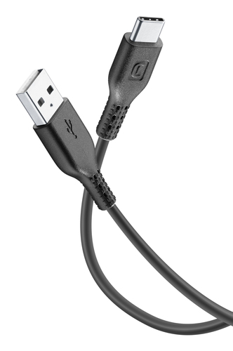 Cellularline 8018080428203 USB кабель 1,2 m USB A USB C 15 W Черный