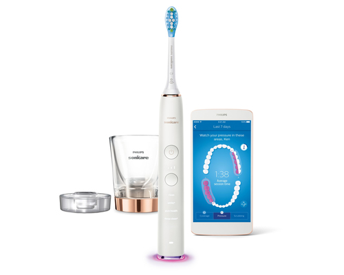 Philips Sonicare HX9901/63 electric toothbrush Adult Sonic toothbrush Rose gold, White