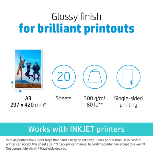 Original HP A3 Premium Glossy Photo Paper 300gsm (20 sheets) - image 4