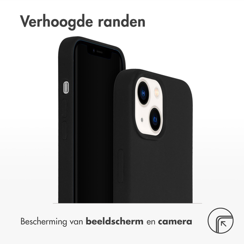 Accezz Liquid Silicone Backcover iPhone 14 - Zwart, afbeelding 4