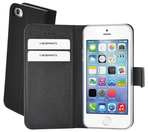 Mobiparts Premium Wallet TPU Case Apple iPhone 5, iPhone 5S, iPhone SE Black