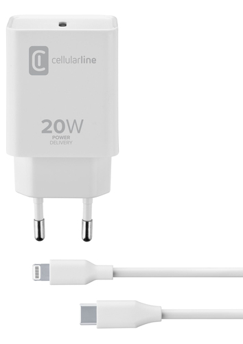 Cellularline 8018080398476 Смартфон, Универсальная Белый Кабель переменного тока Для помещений