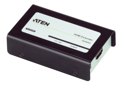 ATEN VE800AR AV extender AV receiver Black