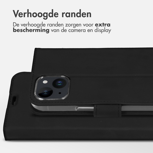 Accezz Wallet Softcase Bookcase iPhone 15 Telefoonhoesje Zwart, afbeelding 3