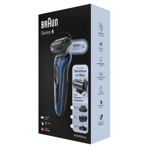 Braun Series 6 60-B4500cs Foil shaver Trimmer Blue – image 7