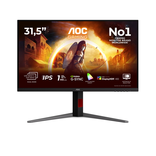 Aoc U32G4U 4K Ultra HD 31.5" Fast Ips Dual-Mode Gaming Monitor - Black - image 1