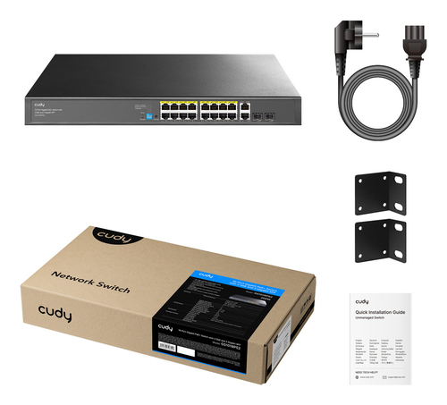 Cudy 16-GbE PoE+ Switch with 2 Uplink GbE and 2 Uplink SFP, afbeelding 2