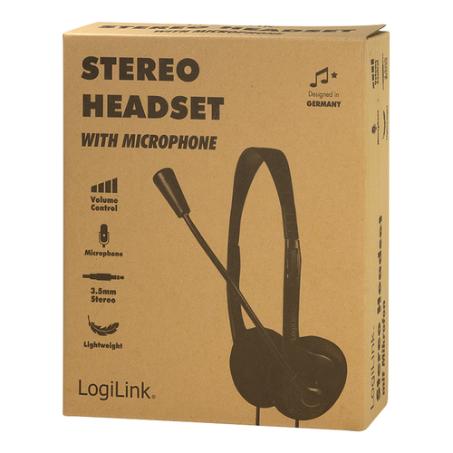 Logilink Stereo-Headset, 1x 3,5-mm-Klinke Bügelmikro Eco-Box, afbeelding 9
