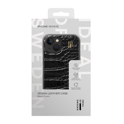 iDeal of Sweden Vegan Leather Case iPhone 13 / 14 / 15 / 16e / 17e Black Croco – image 5