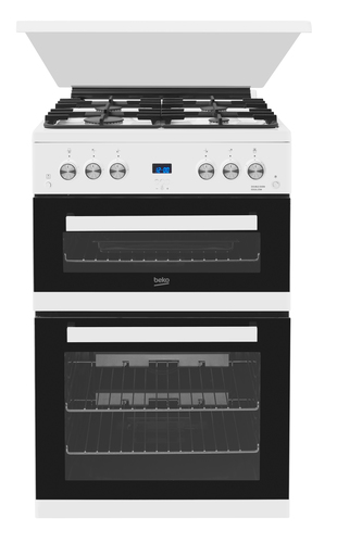 Beko EDG6232TW 60cm Double Oven Gas Cooker