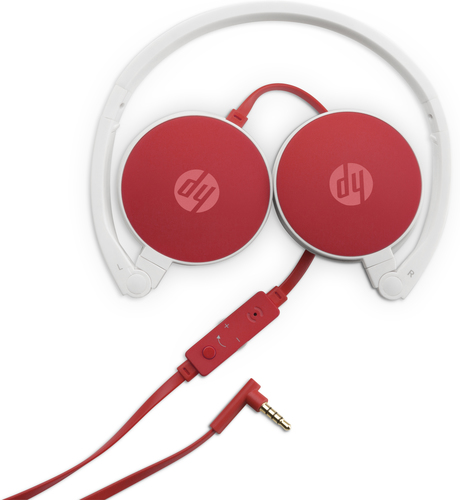 HP 2800 Headset Wired Head-band Calls/Music Red, White