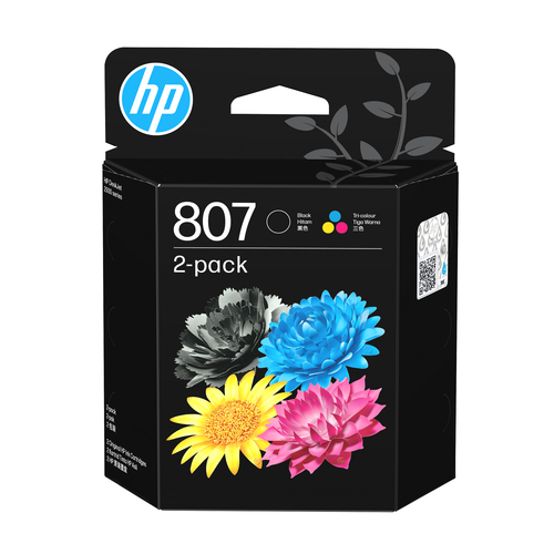 HP 807 2-Pack Tri-color Original Ink Cartridge – image 1