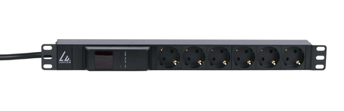 Lanview LVR261876S power distribution unit (PDU) 6 AC outlet(s) 1U Black