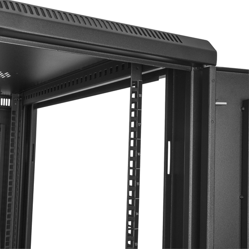 StarTech.com 18U 19 Server Rack Cabinet - 4 Post Adjustable Depth 2-30 Mobile Locking Vented IT/Data Network Enclosure w/Casters & Shelf Rack – billede 4