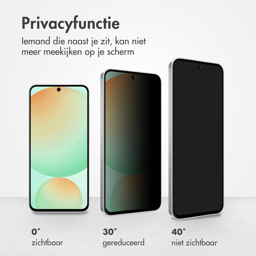 Accezz Gehard Glas Privacy Screenprotector Samsung Galaxy A36 / A56 / S24 FE, afbeelding 3